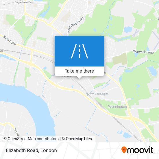 Elizabeth Road map