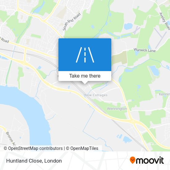 Huntland Close map
