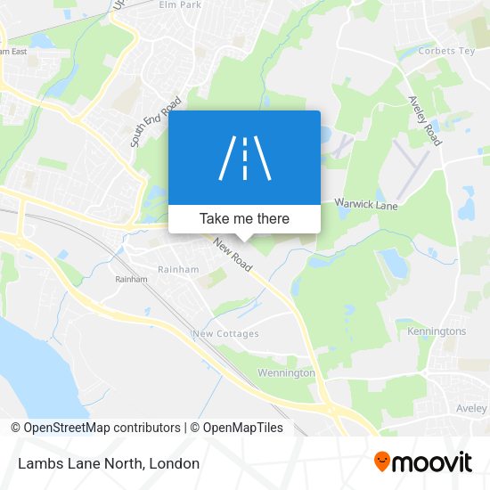 Lambs Lane North map
