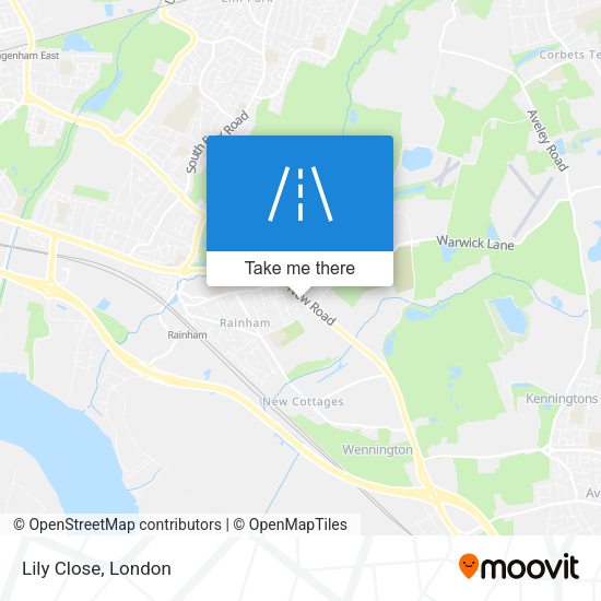 Lily Close map