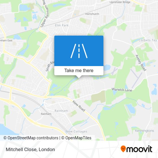 Mitchell Close map