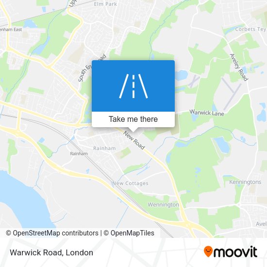 Warwick Road map