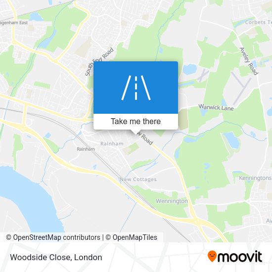 Woodside Close map