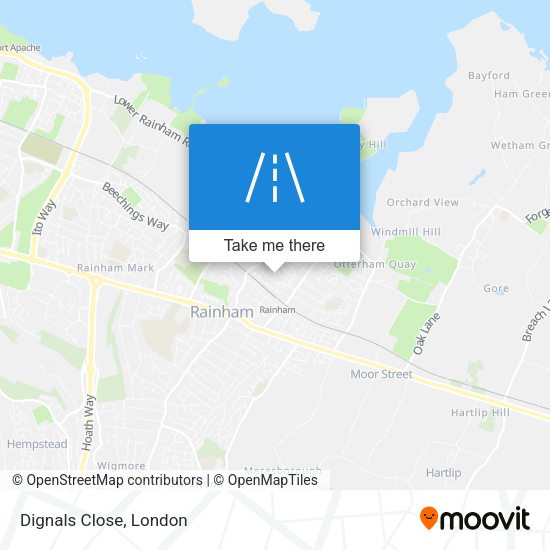 Dignals Close map