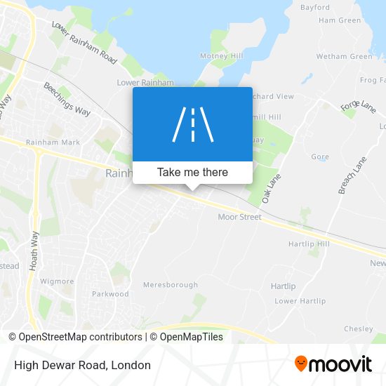 High Dewar Road map