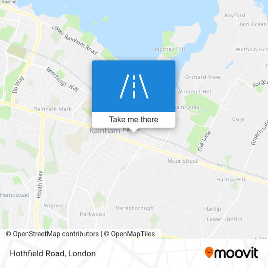 Hothfield Road map