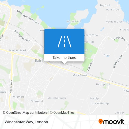Winchester Way map