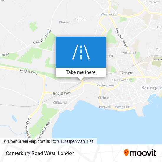 Canterbury Road West map