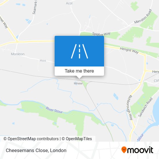 Cheesemans Close map