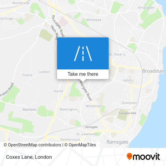 Coxes Lane map