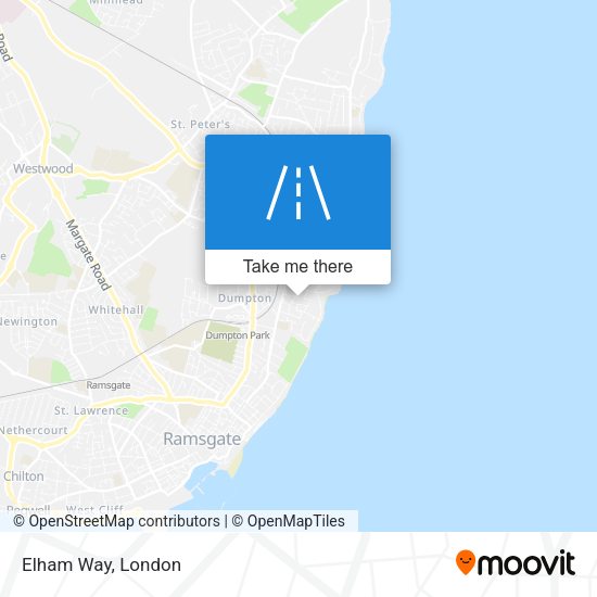 Elham Way map
