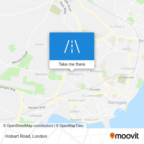 Hobart Road map