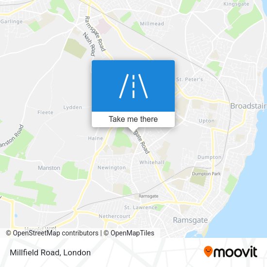 Millfield Road map