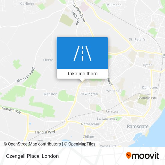 Ozengell Place map