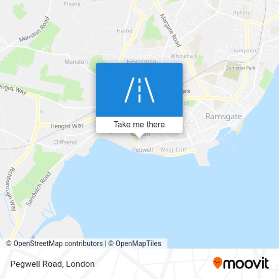 Pegwell Road map