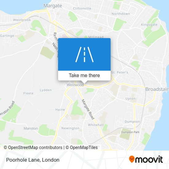 Poorhole Lane map