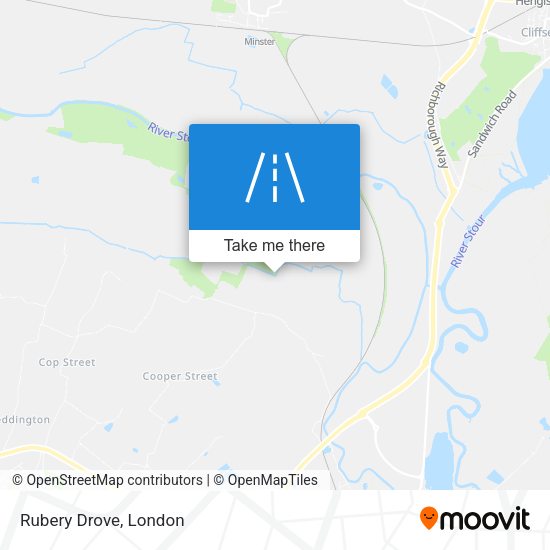 Rubery Drove map