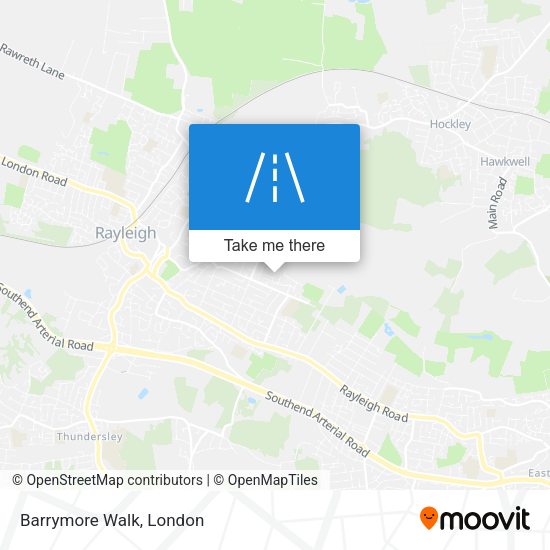 Barrymore Walk map