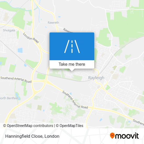 Hanningfield Close map