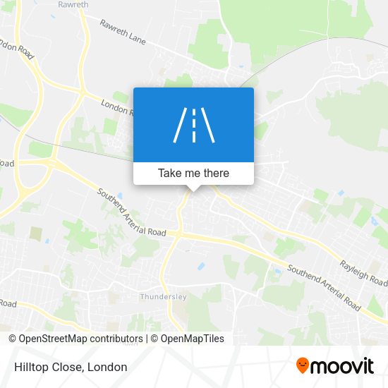 Hilltop Close map