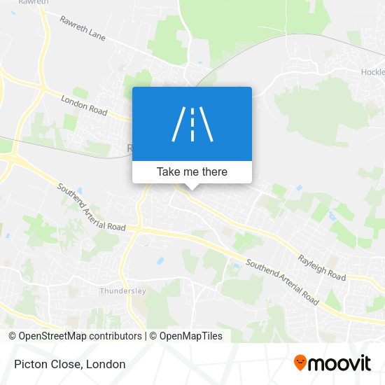 Picton Close map