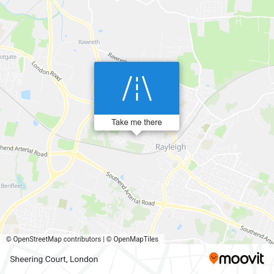 Sheering Court map