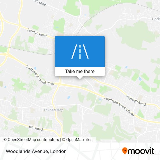 Woodlands Avenue map