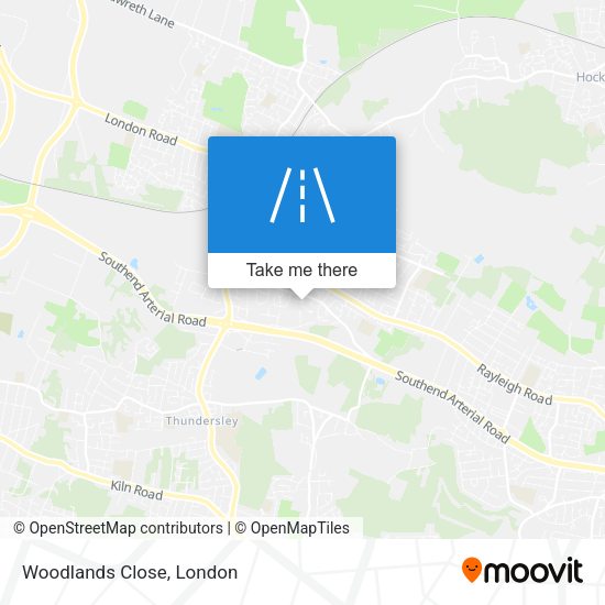 Woodlands Close map