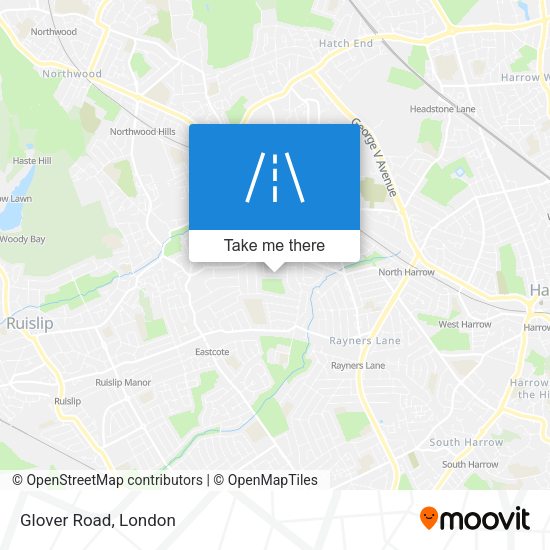 Glover Road map