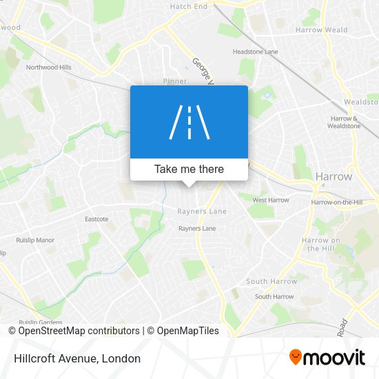 Hillcroft Avenue map