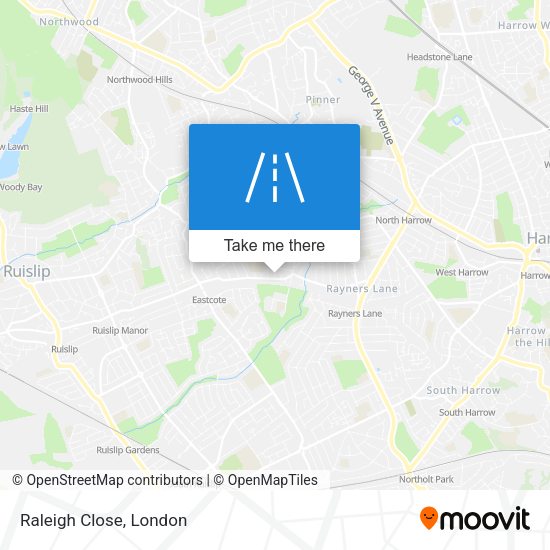 Raleigh Close map