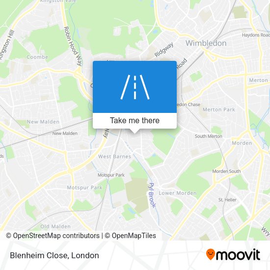 Blenheim Close map