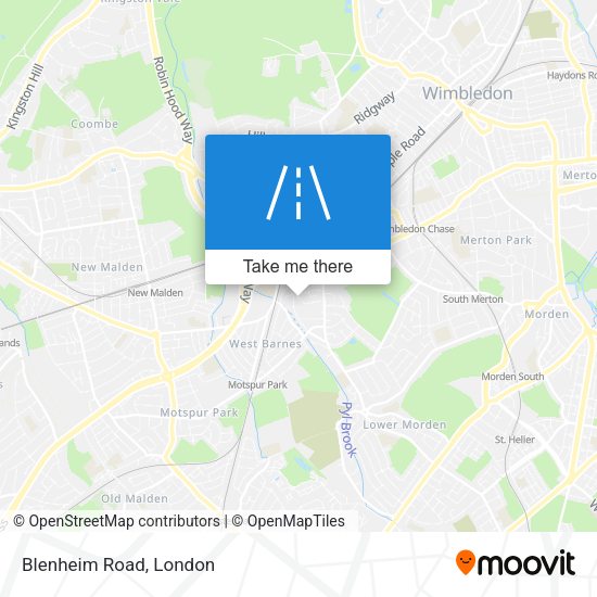 Blenheim Road map