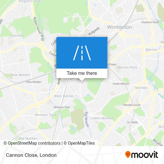 Cannon Close map