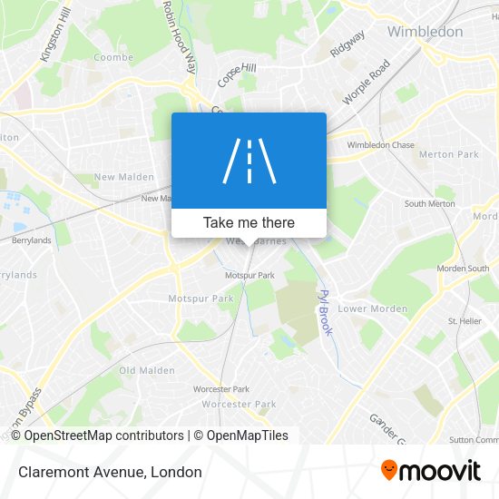 Claremont Avenue map
