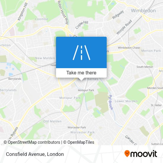 Consfield Avenue map