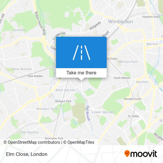 Elm Close map