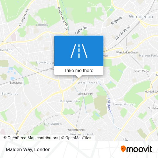 Malden Way map