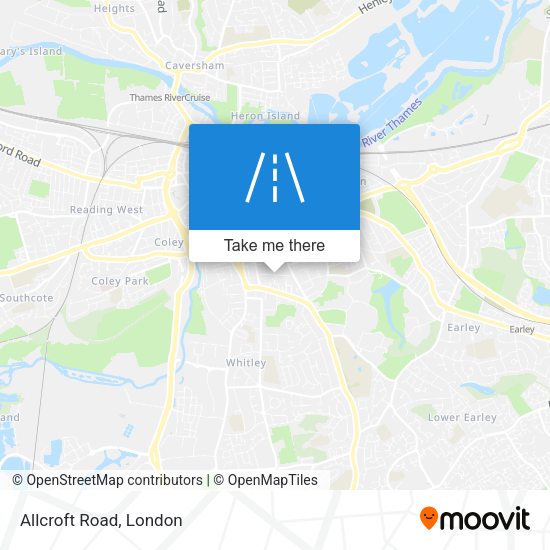 Allcroft Road map