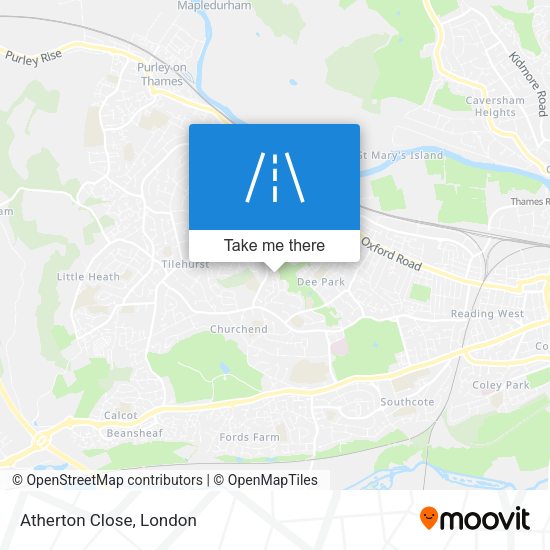 Atherton Close map