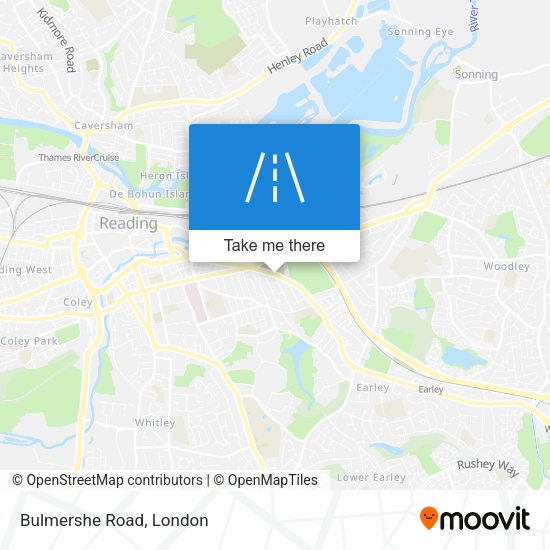 Bulmershe Road map