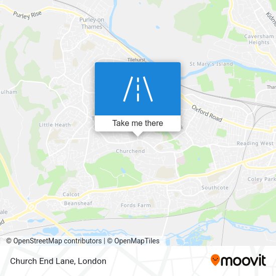 Church End Lane map