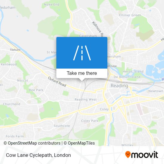 Cow Lane Cyclepath map