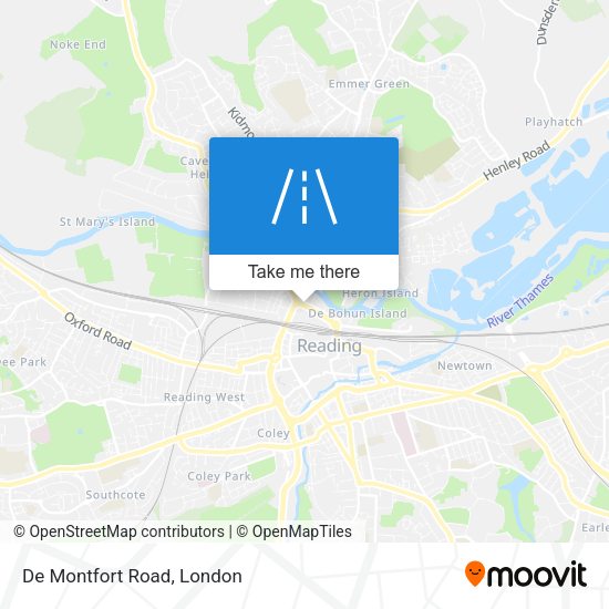 De Montfort Road map