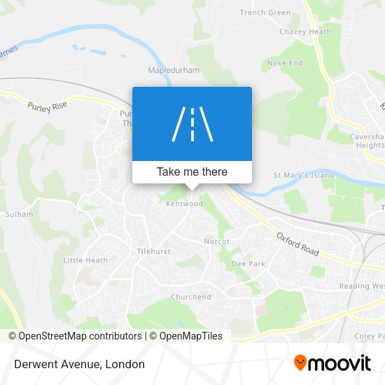 Derwent Avenue map