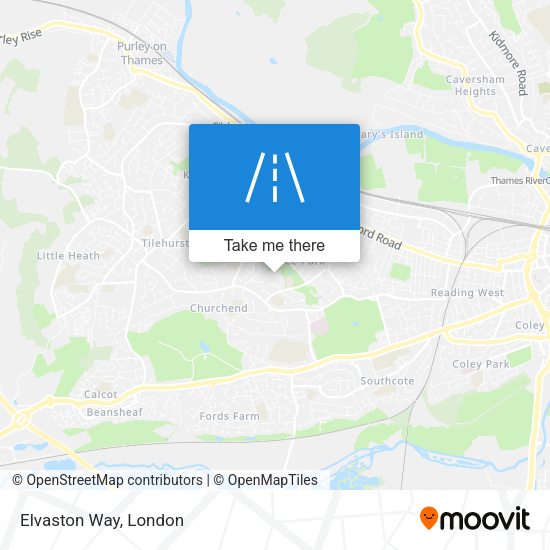 Elvaston Way map