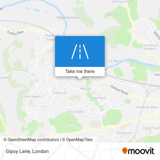 Gipsy Lane map