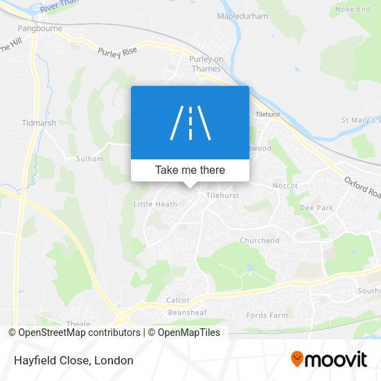 Hayfield Close map