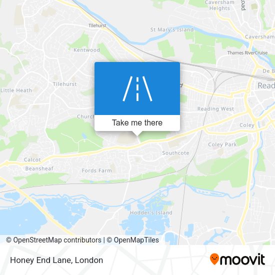 Honey End Lane map