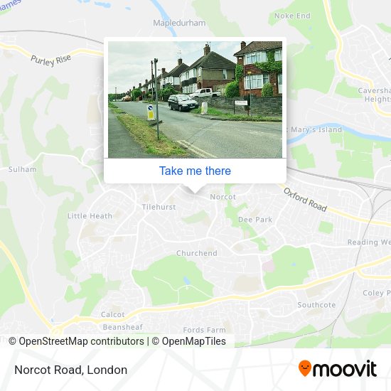 Norcot Road map